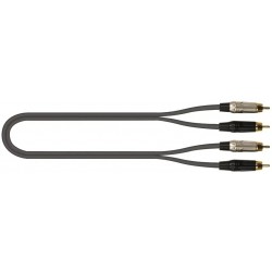 Quik Lok JUST/4RCA-1 Cavo 2x Spina Phono RCA / 2x Spina Phono RCA 1 mt