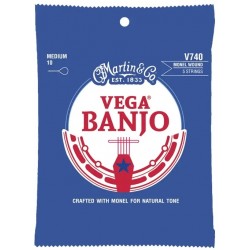 Martin & Co. V740 Vega Banjo Strings Medium Monel Wound