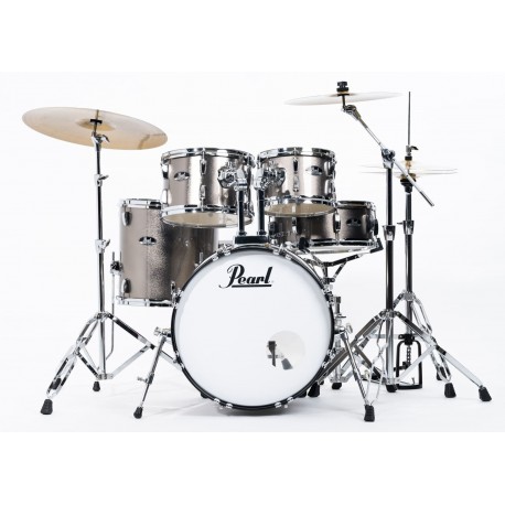 Pearl Batteria Roadshow 5pz cassa 20" completa di hardware e piatti sabian CR16, RD20, HH14 colore BRONZE METALLIC 707