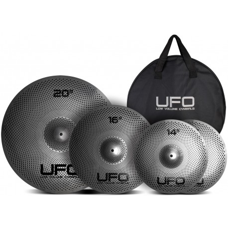UFO Cymbal Set composto da Hi Hat 14 + Crash 16 + Ride 20 c/borsa portapiatti