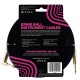 Ernie Ball 6086 Cavo Braided Black Gold Tips 5,49 m