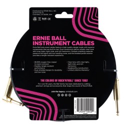 Ernie Ball 6086 Cavo Braided Black Gold Tips 5,49 m
